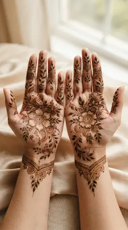 Arabic mehndi designs for full hands with elegant bouquet arrangements Arabic mehndi designs for full hands with elegant bouquet arrangements