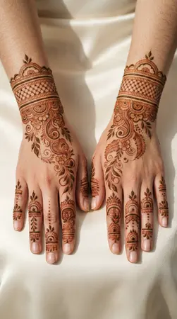 Arabic mehndi designs for full hands with elegant bracelet style wrist patterns Arabic mehndi designs for full hands with elegant bracelet style wrist patterns