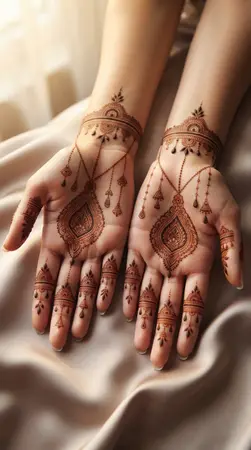 Arabic mehndi designs for full hands inspired by elegant pendant jewelry Arabic mehndi designs for full hands inspired by elegant pendant jewelry