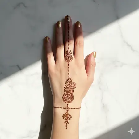 Boho crescent moon minimal palm mehndi 2026 with celestial stars and dainty dot work. Boho crescent moon minimal palm mehndi 2026 with celestial stars and dainty dot work.
