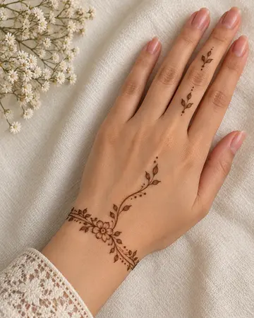 simple mehndi design with delicate bracelet style wrist pattern simple mehndi design with delicate bracelet style wrist pattern