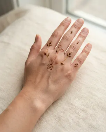 simple back hand mehndi design with delicate finger vines simple back hand mehndi design with delicate finger vines